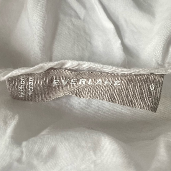 Everlane Circle Back Tie Cotton Top White Size 0 - Picture 5 of 7